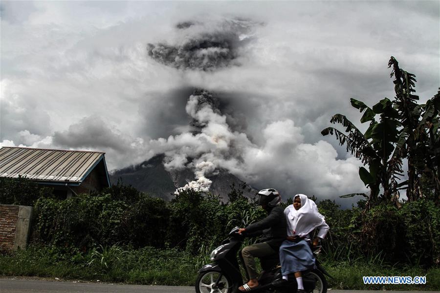 INDONESIA-NORTH SUMATRA-MOUNT SINABUNG-ERUPTION