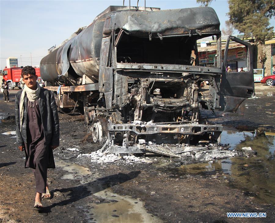 AFGHANISTAN-NANGARHAR-OIL TANKER-FIRE