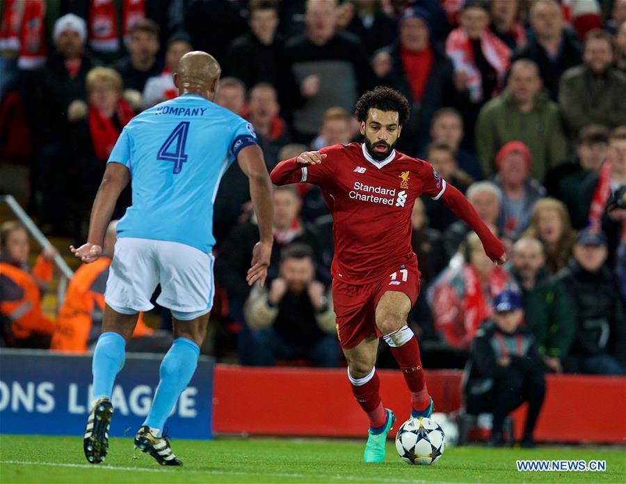 (SP)BRITAIN-LIVERPOOL-SOCCER-UEFA CHAMPIONS LEAGUE-LIVERPOOL VS MANCHESTER CITY