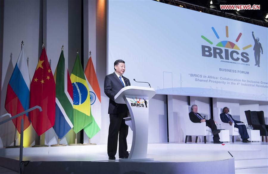 SOUTH AFRICA-JOHANNESBURG-XI JINPING-BRICS BUSINESS FORUM 