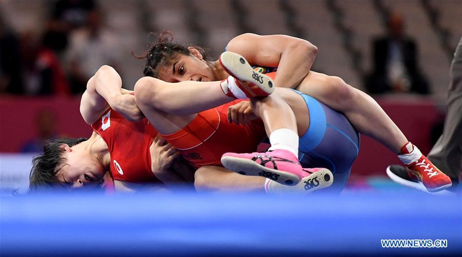 (SP)INDONESIA-JAKARTA-ASIAN GAMES-WRESTLING-WOMEN'S FREESTYLE 50 KG