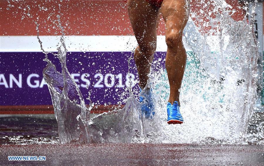 (SP)INDONESIA-JAKARTA-ASIAN GAMES-ATHLETICS-WOMEN'S 3000M STEEPLECHASE