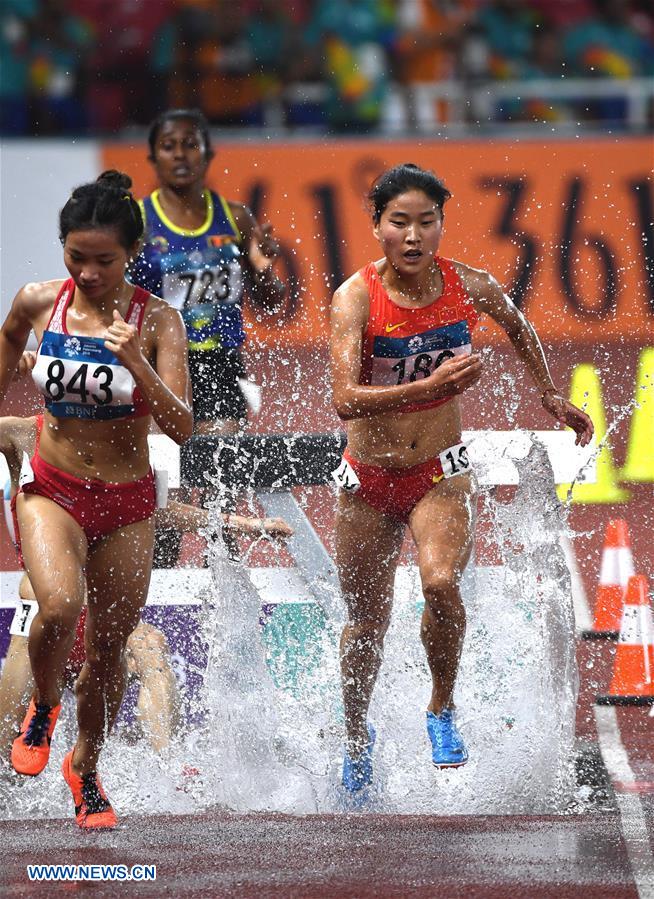 (SP)INDONESIA-JAKARTA-ASIAN GAMES-ATHLETICS-WOMEN'S 3000M STEEPLECHASE