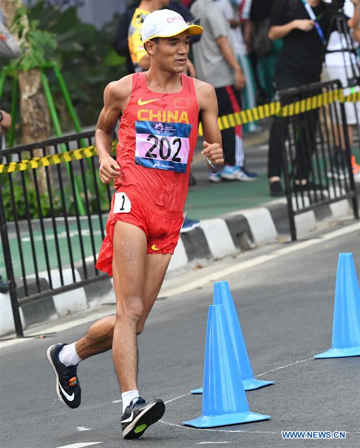 (SP)INDONESIA-JAKARTA-ASIAN GAMES-ATHLETICS-MEN'S 20KM WALK