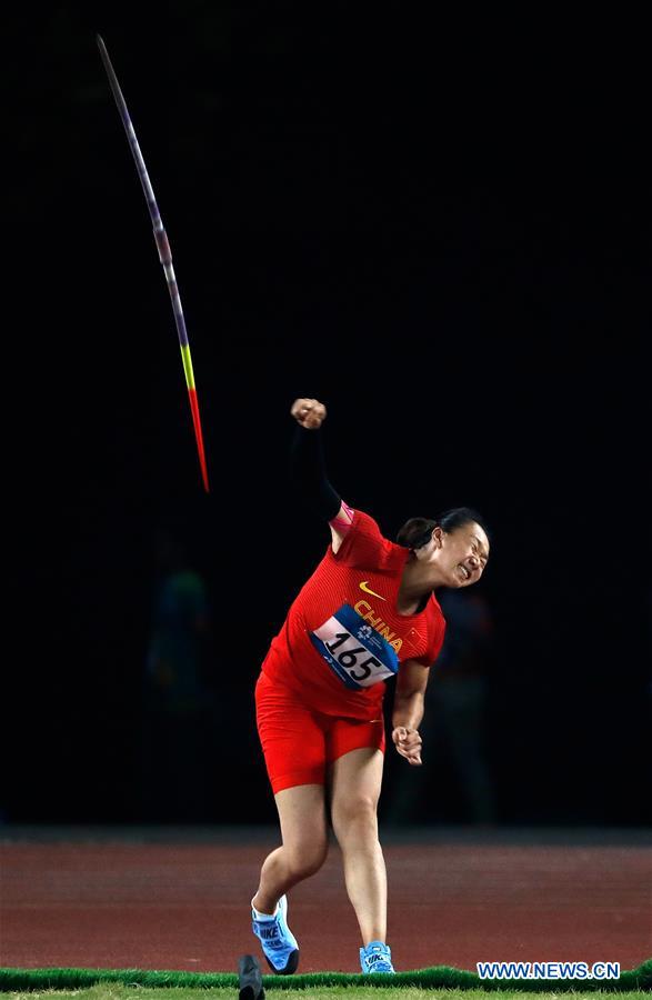 (SP)INDONESIA-JAKARTA-ASIAN GAMES-ATHLETICS-WOMEN'S JAVELIN THROW