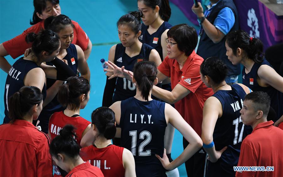 (SP)INDONESIA-JAKARTA-ASIAN GAMES-WOMEN'S VOLLEYBALL FINAL-CHINA VS THAILAND