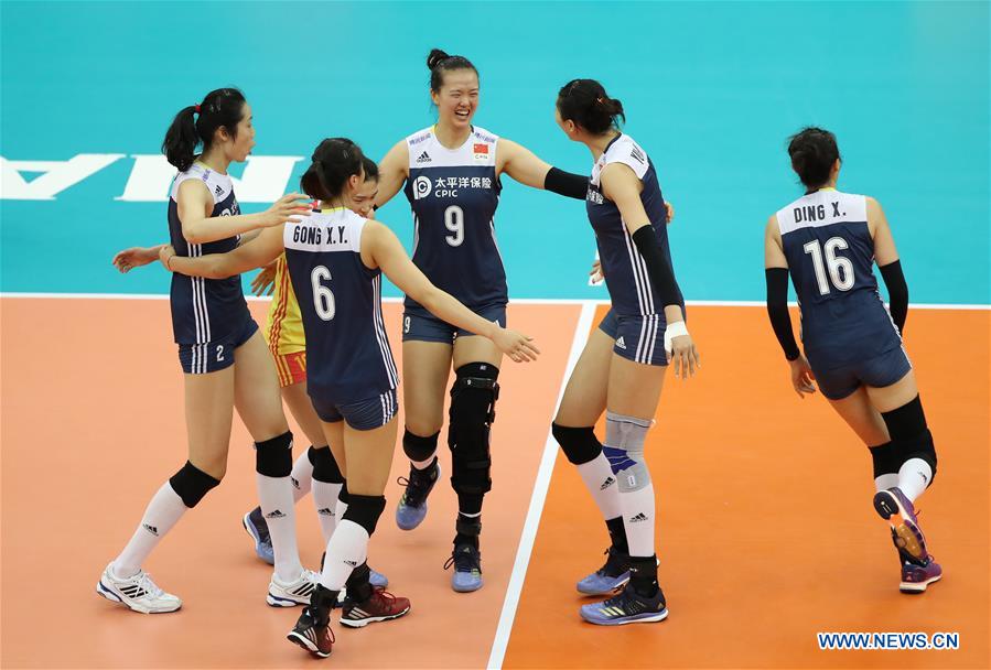 (SP)JAPAN-NAGOYA-VOLLEYBALL-WOMEN'S WORLD CHAMPIONSHIP-CHN VS USA