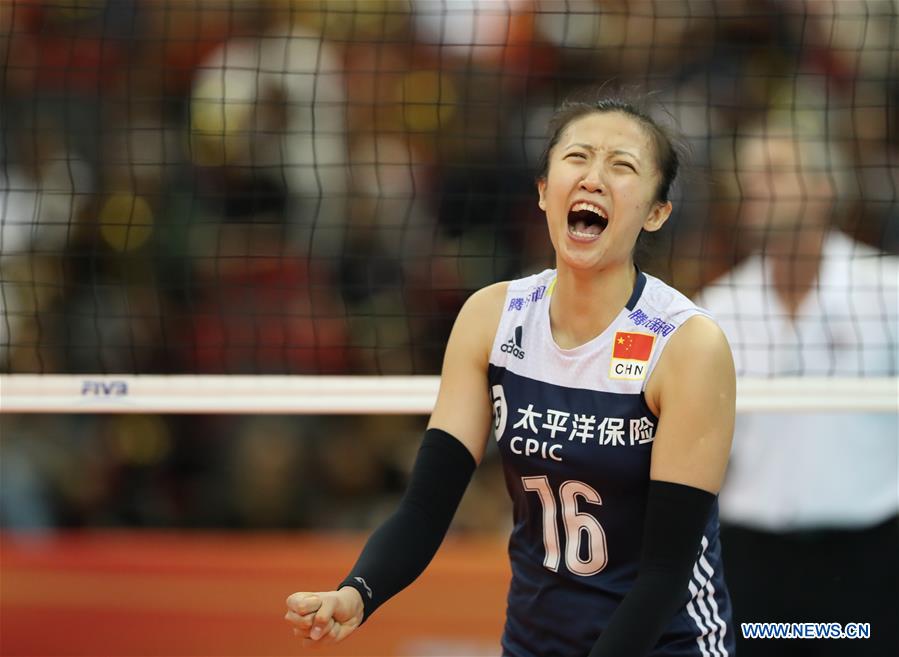 (SP)JAPAN-NAGOYA-VOLLEYBALL-WOMEN'S WORLD CHAMPIONSHIP-CHN VS USA