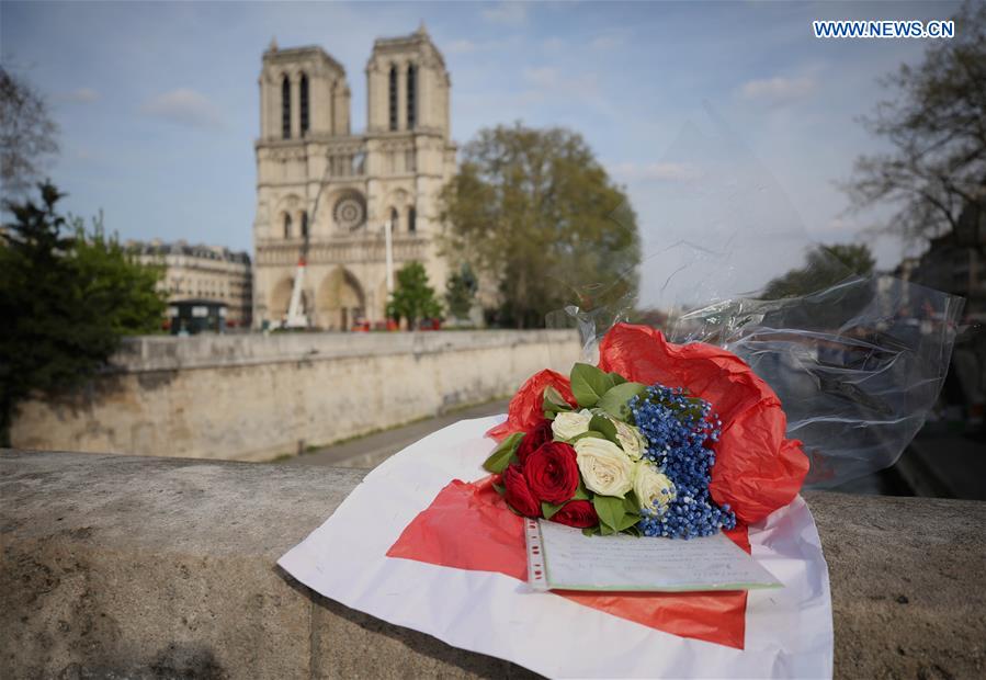 FRANCE-PARIS-NOTRE DAME DE PARIS-FLOWERS