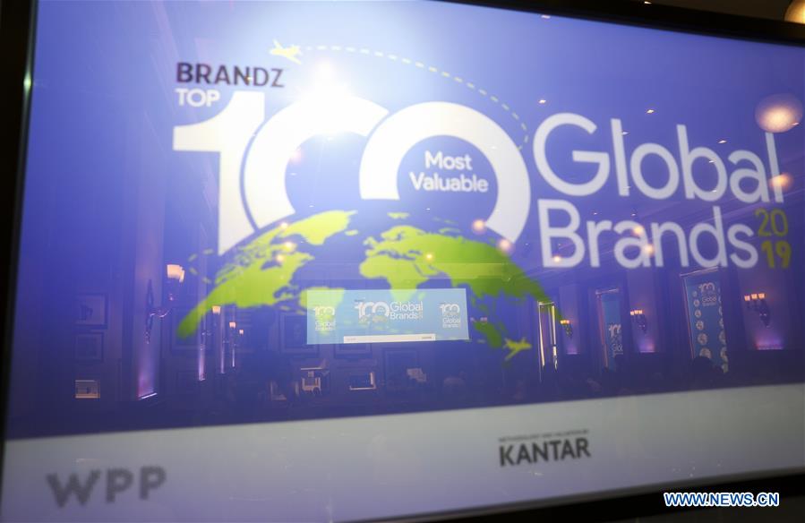 U.S.-NEW YORK-BRANDZ TOP 100 MOST VALUABLE GLOBAL BRANDS 2019-LAUNCH