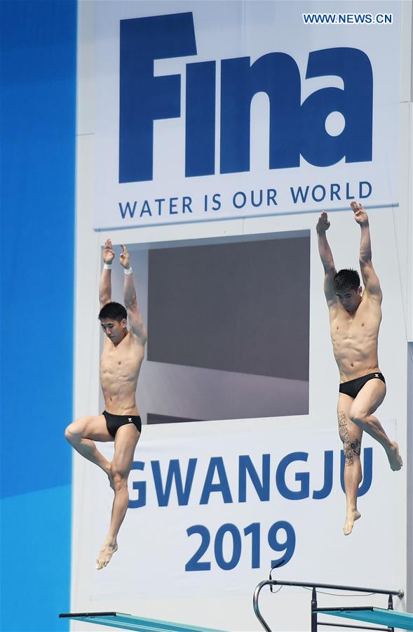 (SP)SOUTH KOREA-GWANGJU-FINA WORLD CHAMPIONSHIPS-DIVING-MEN'S 3M SYNCHRO SPRINGBOARD