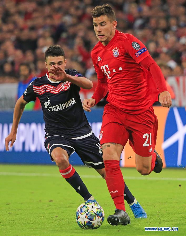 (SP)GERMANY-MUNICH-SOCCER-UEFA CHAMPIONS LEAGUE-BAYERN MUNICH VS RED STAR BELGRAD