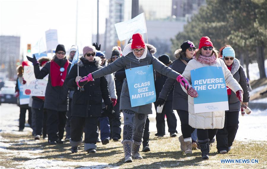 CANADA-ONTARIO-MISSISSAUGA-TEACHERS-STRIKE