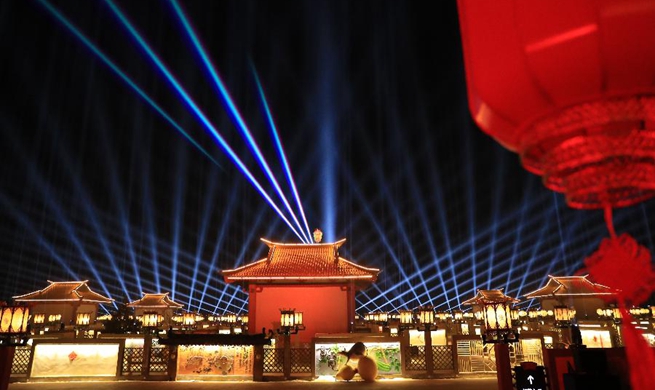 In pics: lamp display in Zhangye, Gansu