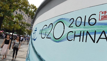 G20 themed logo, slogans and posters seen in E China's Hangzhou