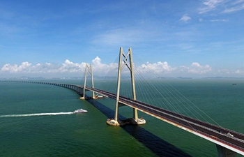 Project of Hong Kong-Zhuhai-Macao Bridge under construction