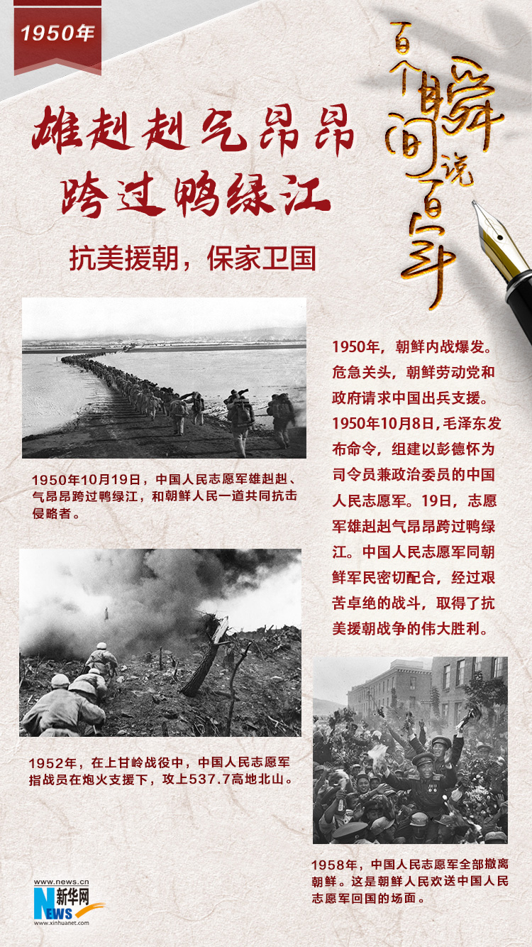 1950，雄赳赳气昂昂跨过鸭绿江