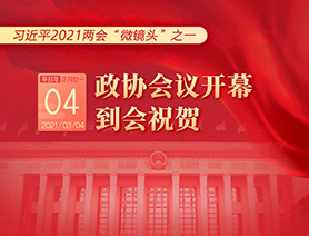 习近平2021两会“微镜头”之一：3月4日 政协会议开幕，到会祝贺